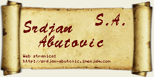 Srđan Abutović vizit kartica